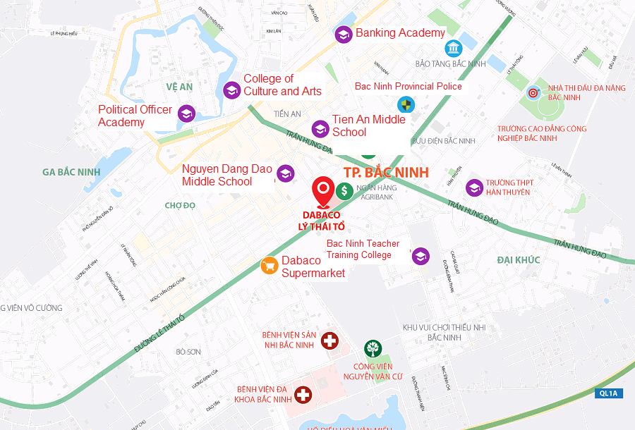 Location of the Dabaco Ly Thai To Project – Lotus Central