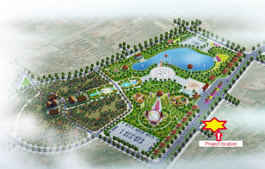 The project is ideally located in Van Mieu Park, Bac Ninh City