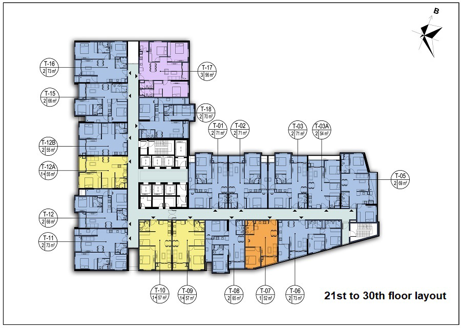 Park View City Apartments Typical Floor Plan